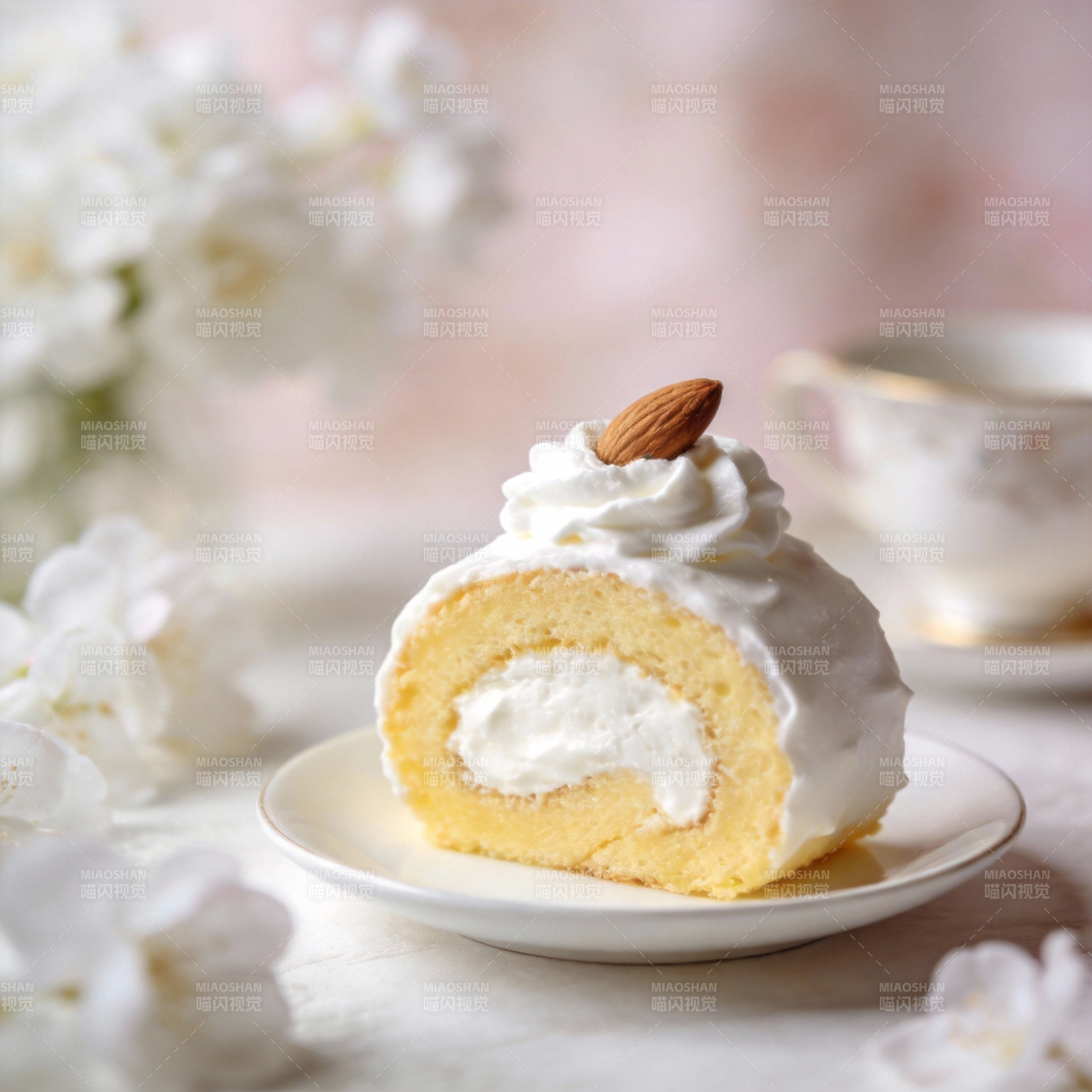 奶油蛋糕卷图片