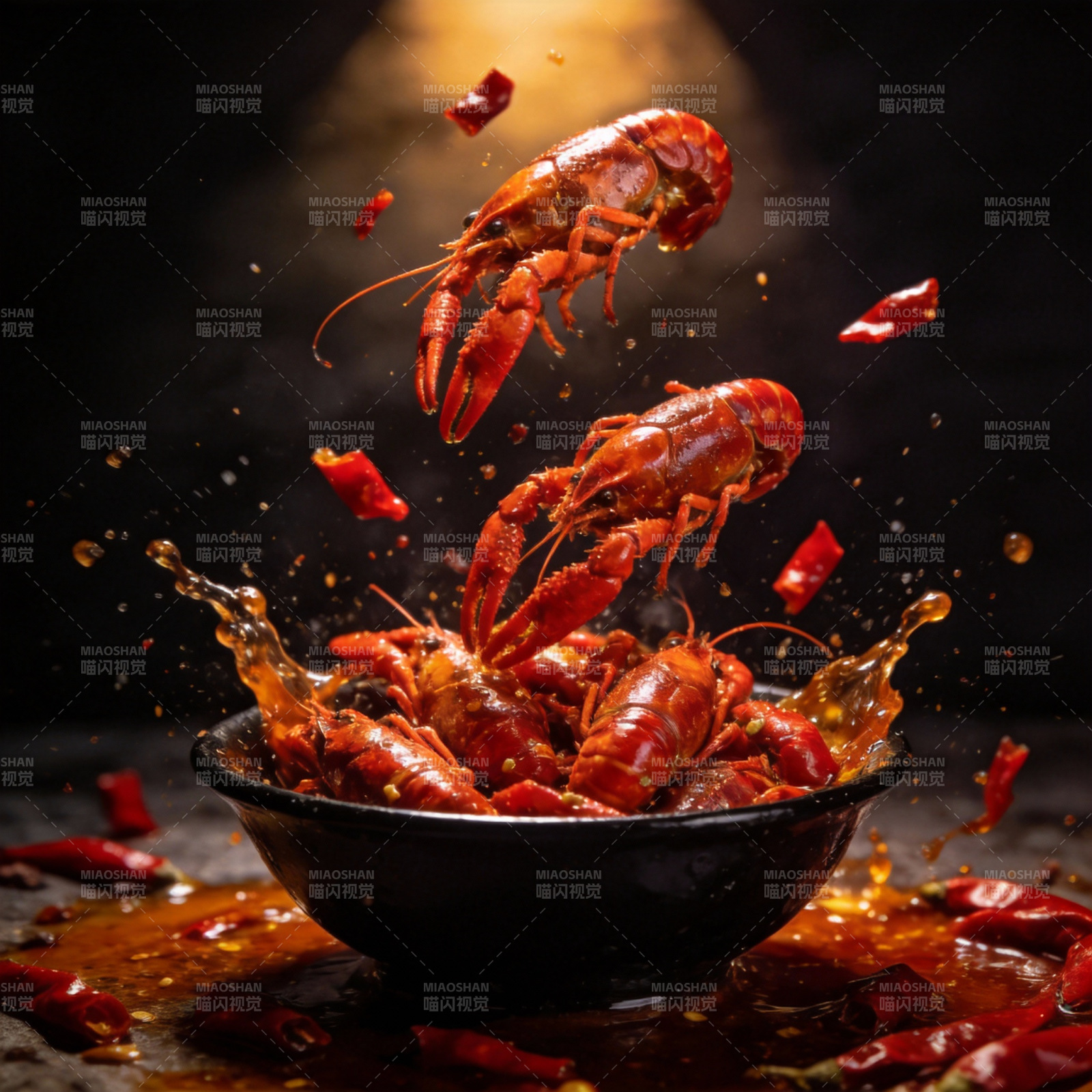 辣味小龙虾跃动图片