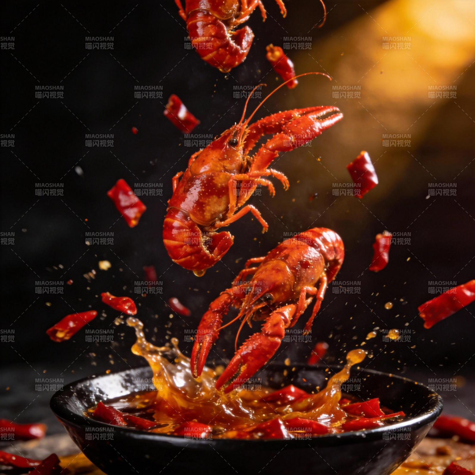 麻辣小龙虾飞溅图片