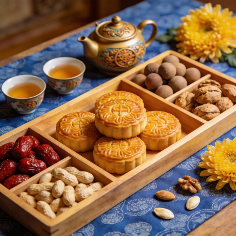 中秋茶点盛宴图片