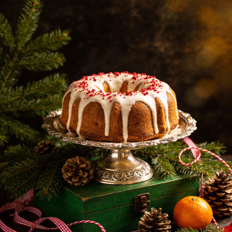 圣诞甜点 糖霜蛋糕图片