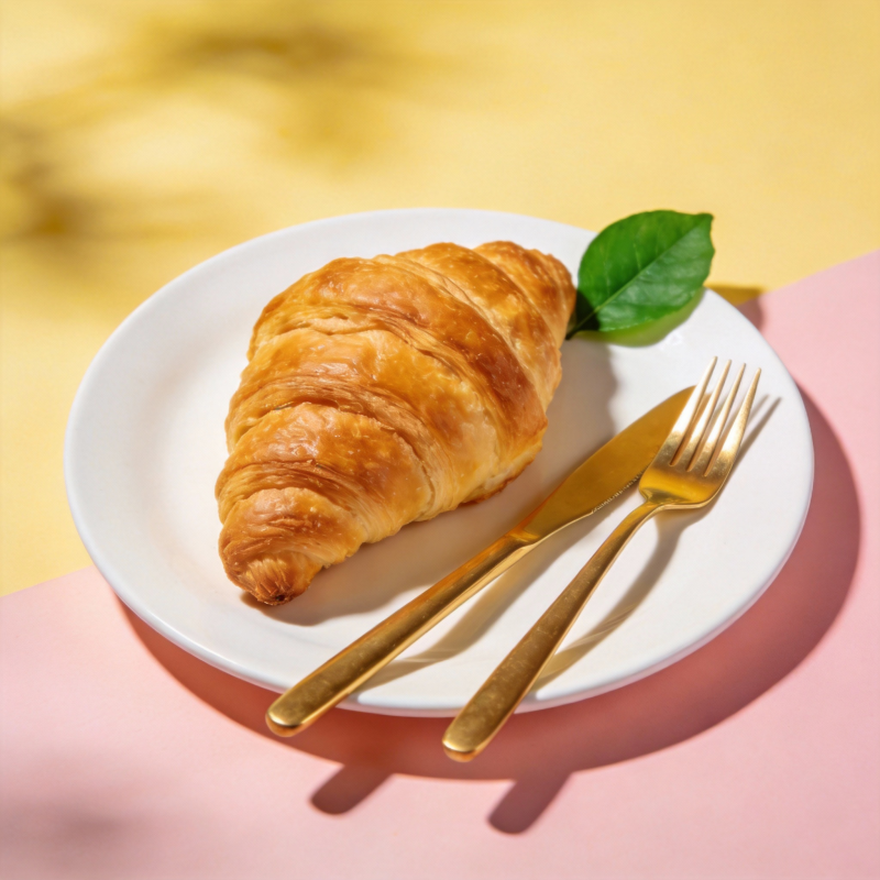 金黄酥脆可颂图片