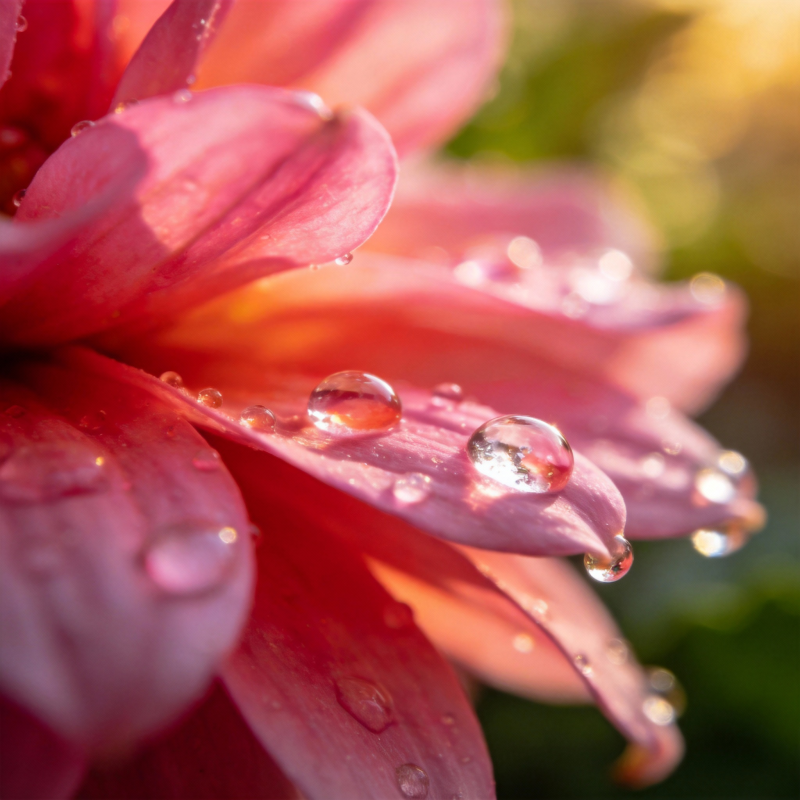 露珠映花红图片