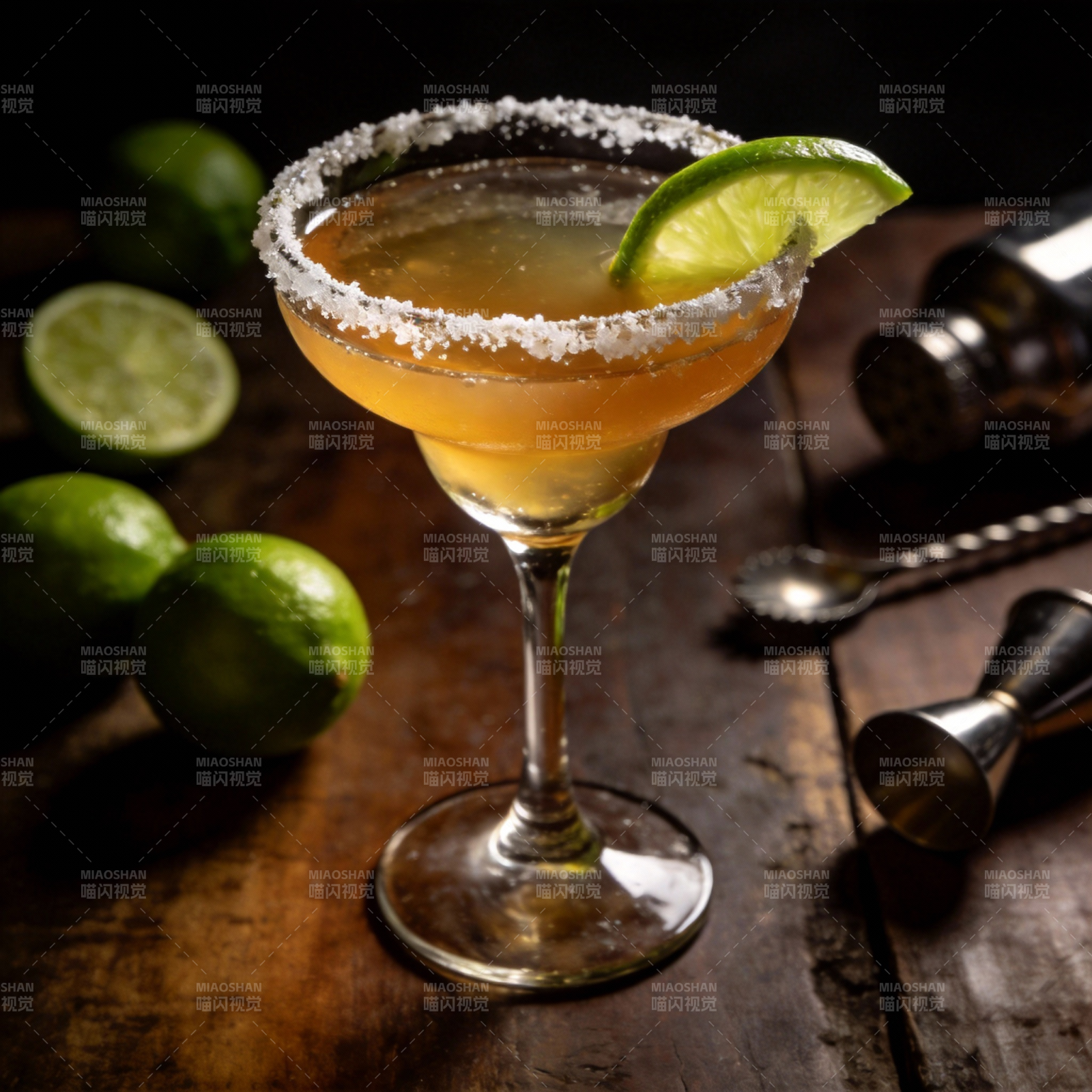 经典玛格丽特鸡尾酒图片