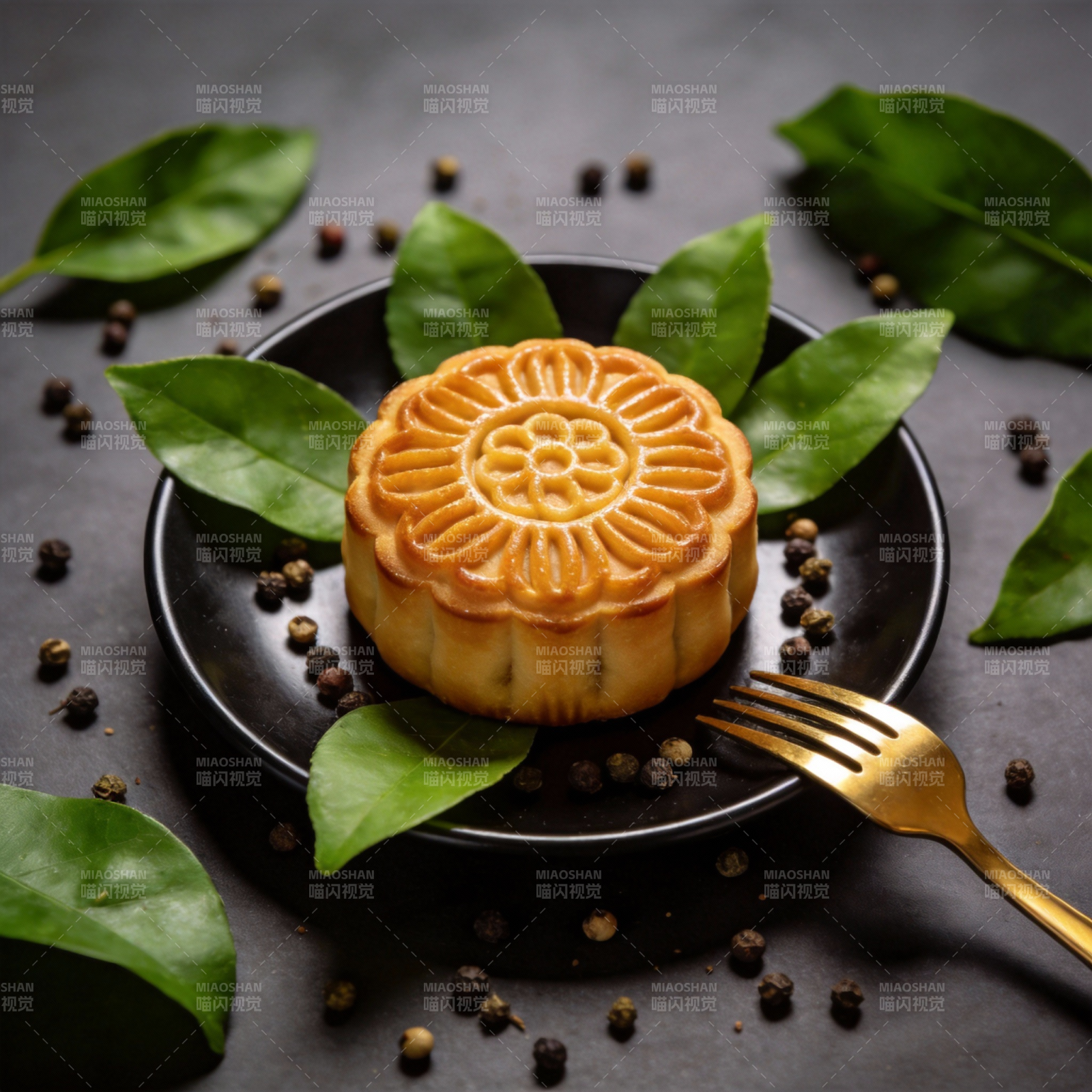 中秋月饼静谧之美图片