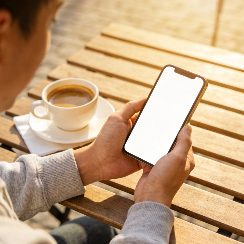 咖啡时光 手机相伴图片