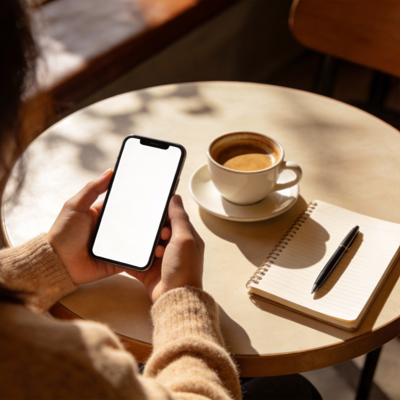 咖啡时光 手机相伴图片