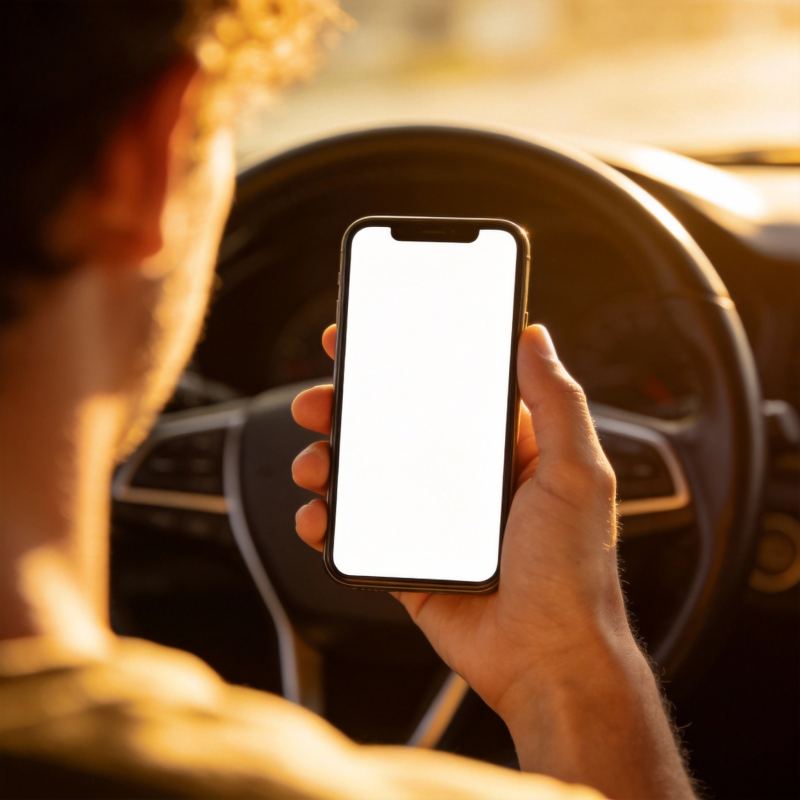 车内手持手机图片