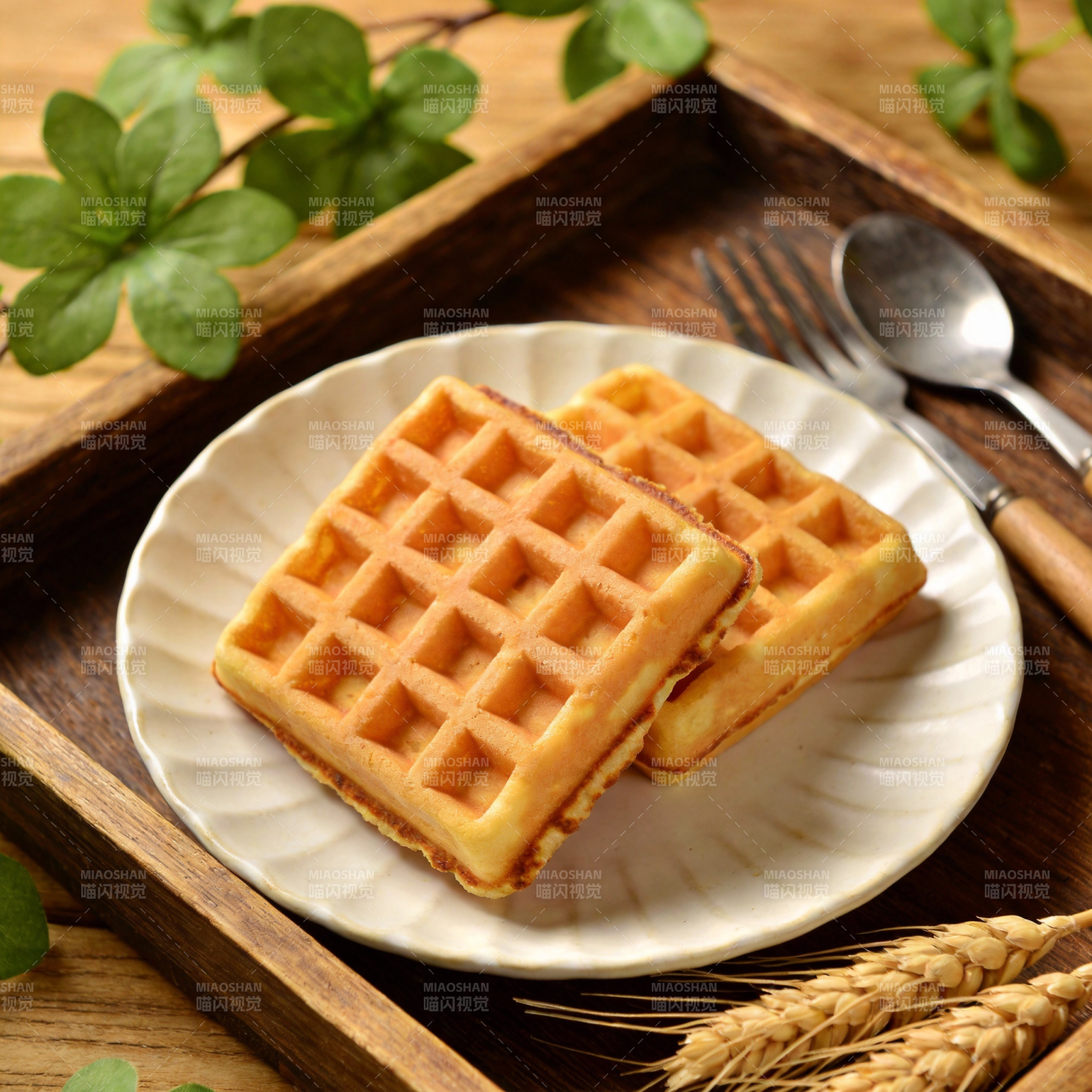 金黄华夫饼 香甜可口图片