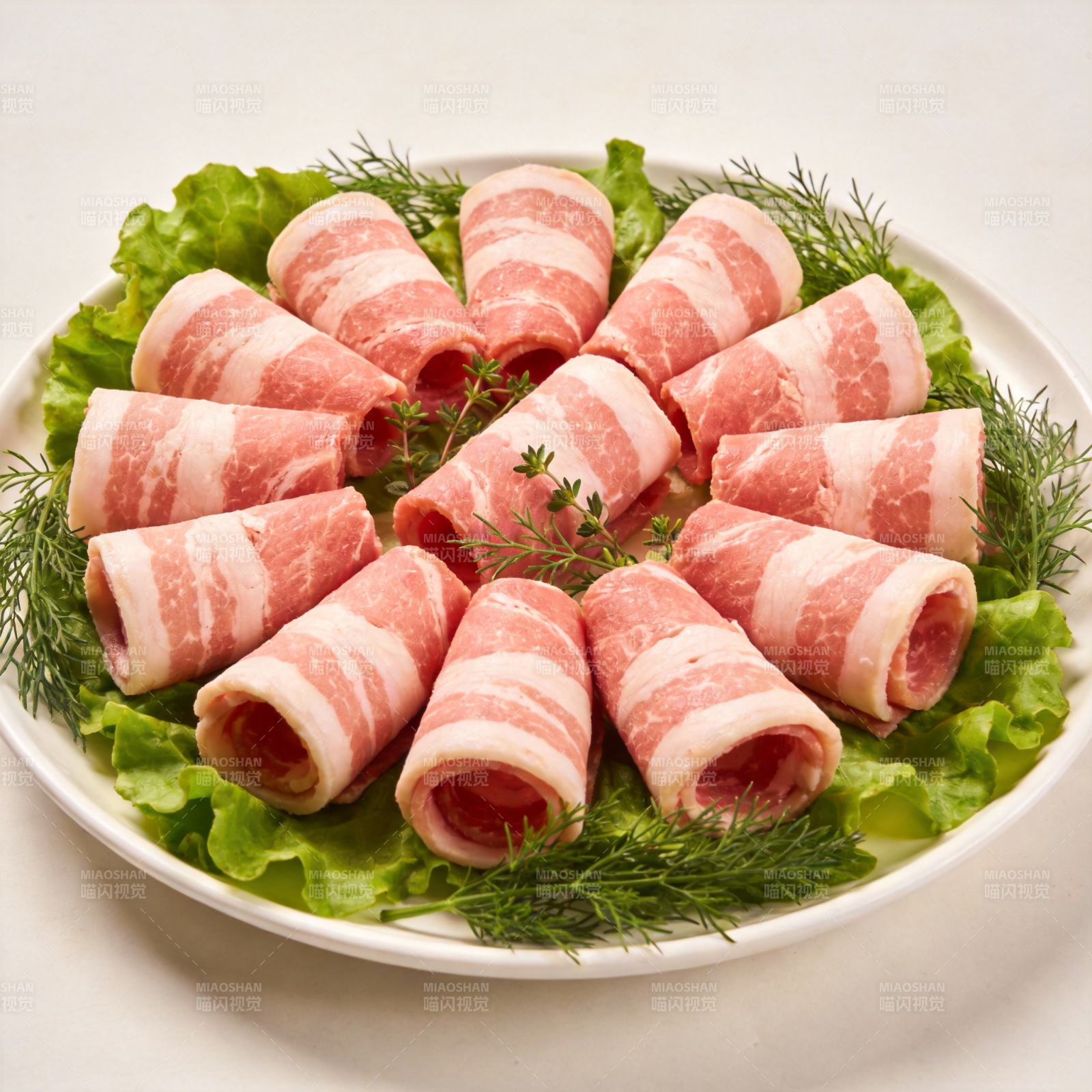 五花肉卷拼盘图片