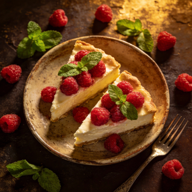 覆盆子芝士蛋糕图片