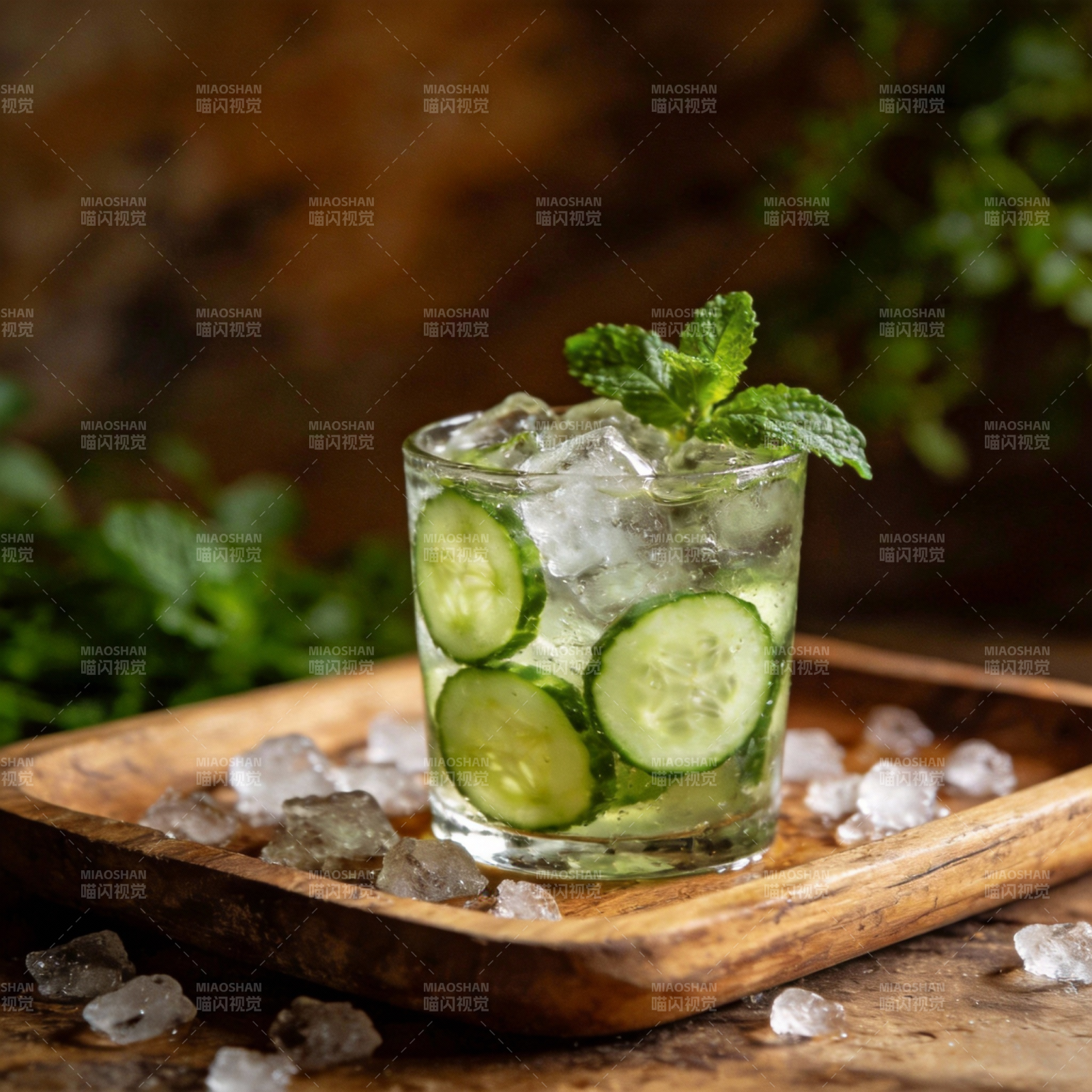 清爽黄瓜薄荷饮图片
