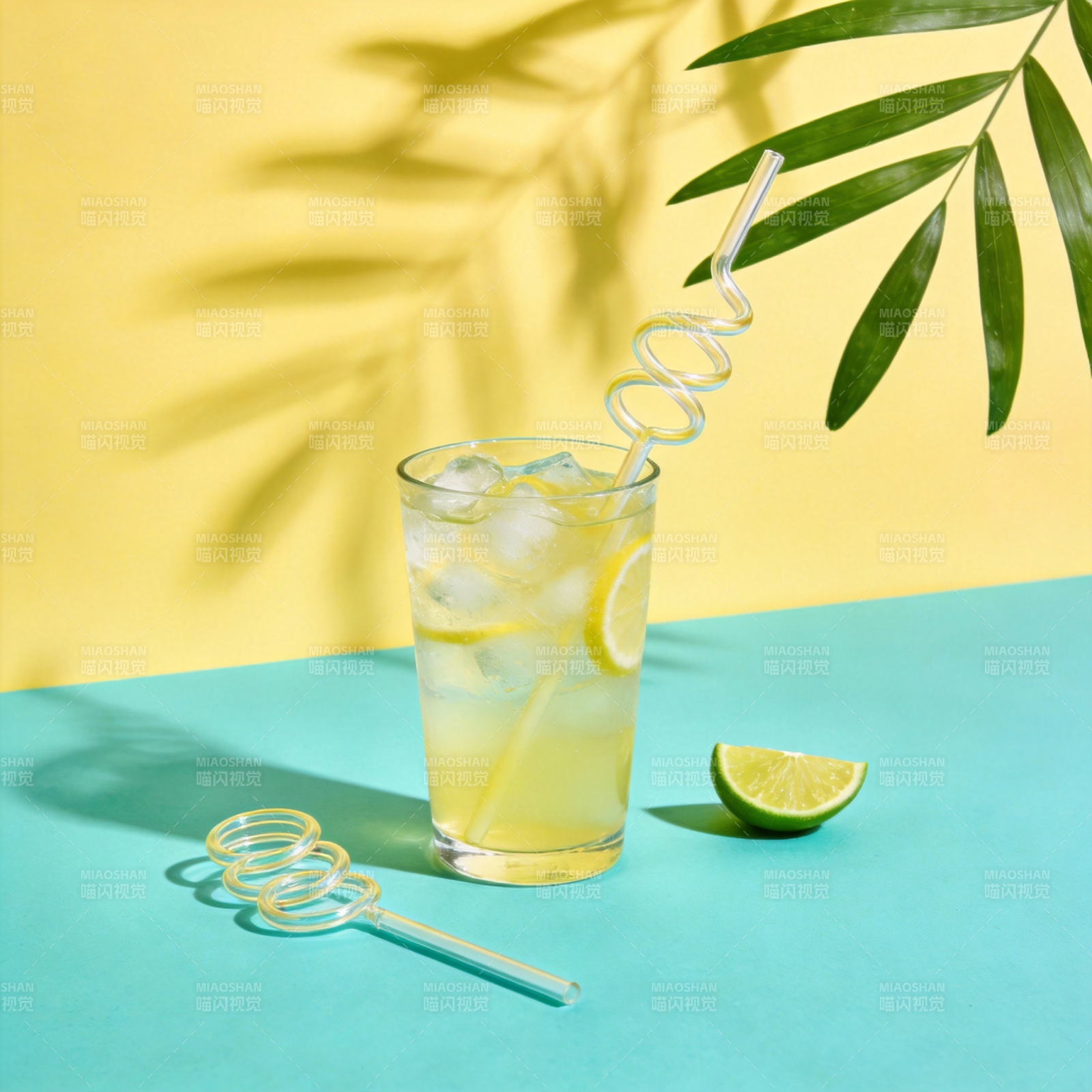 夏日柠檬冰饮图片