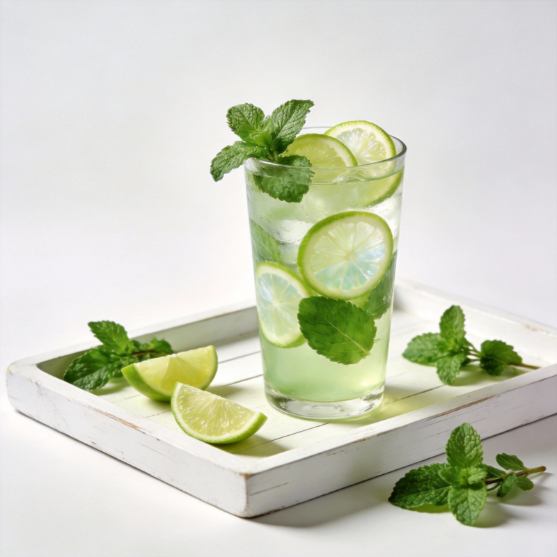 清新柠檬薄荷饮图片