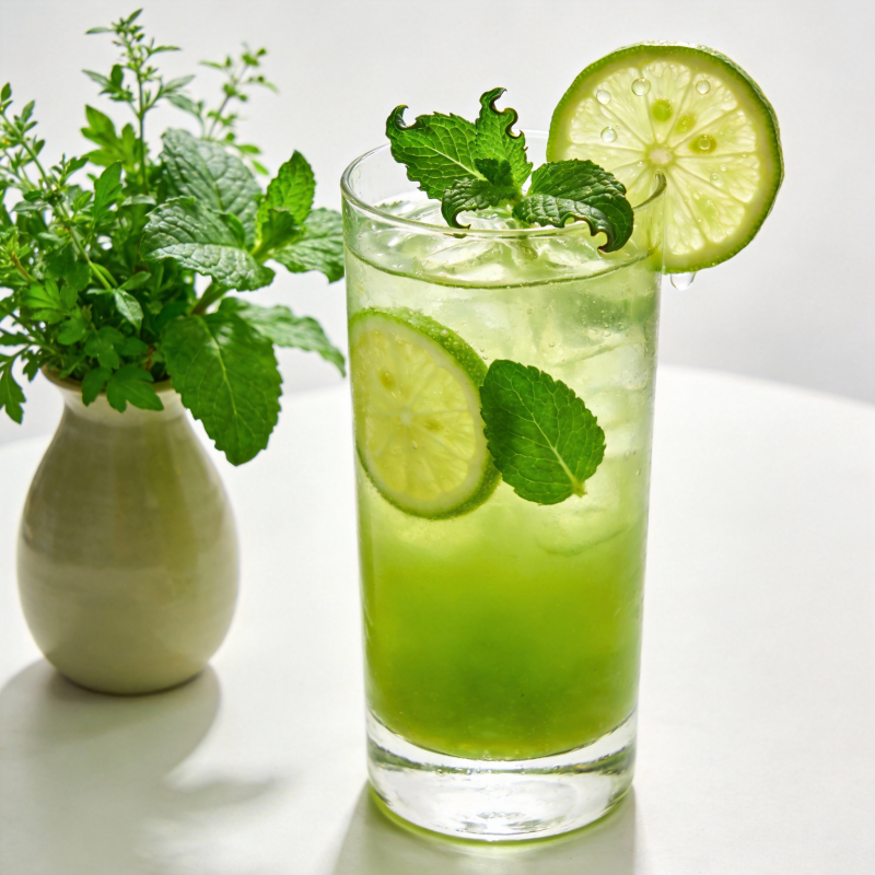 清新薄荷青柠饮图片