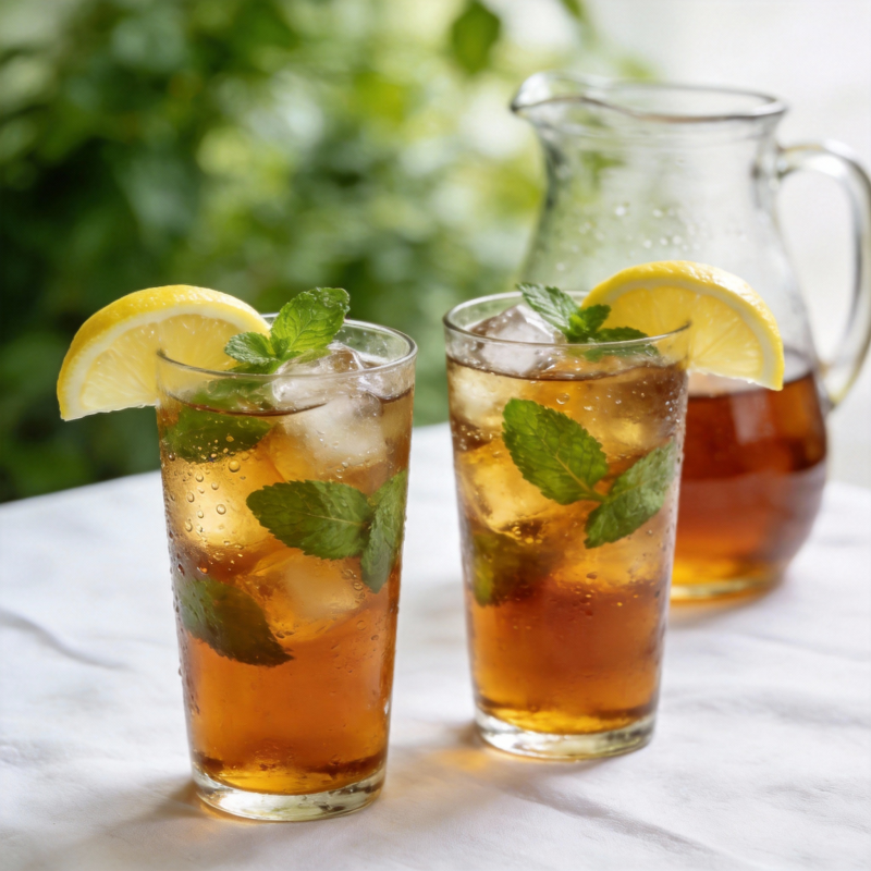 冰茶柠檬薄荷饮图片