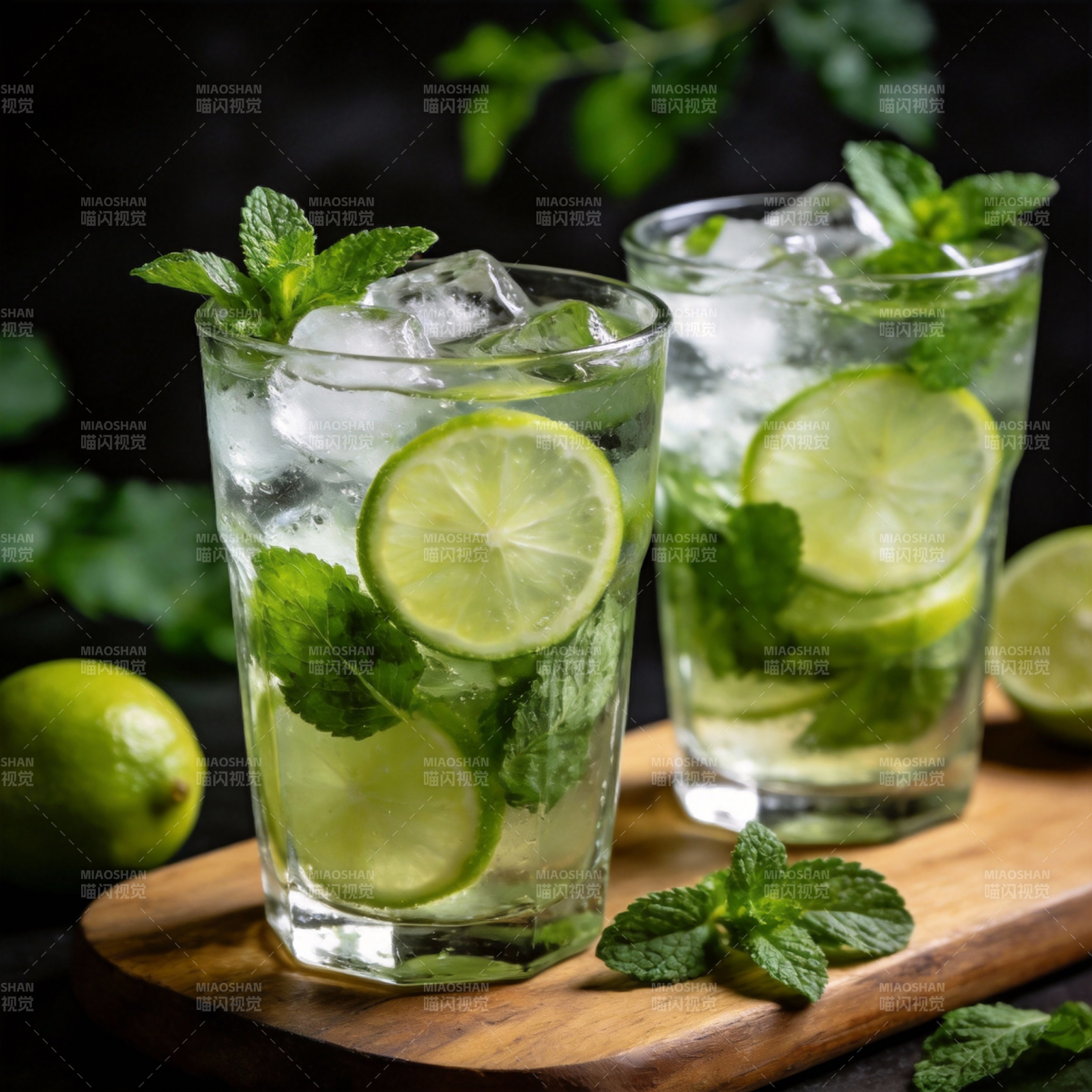 清凉薄荷柠檬饮图片