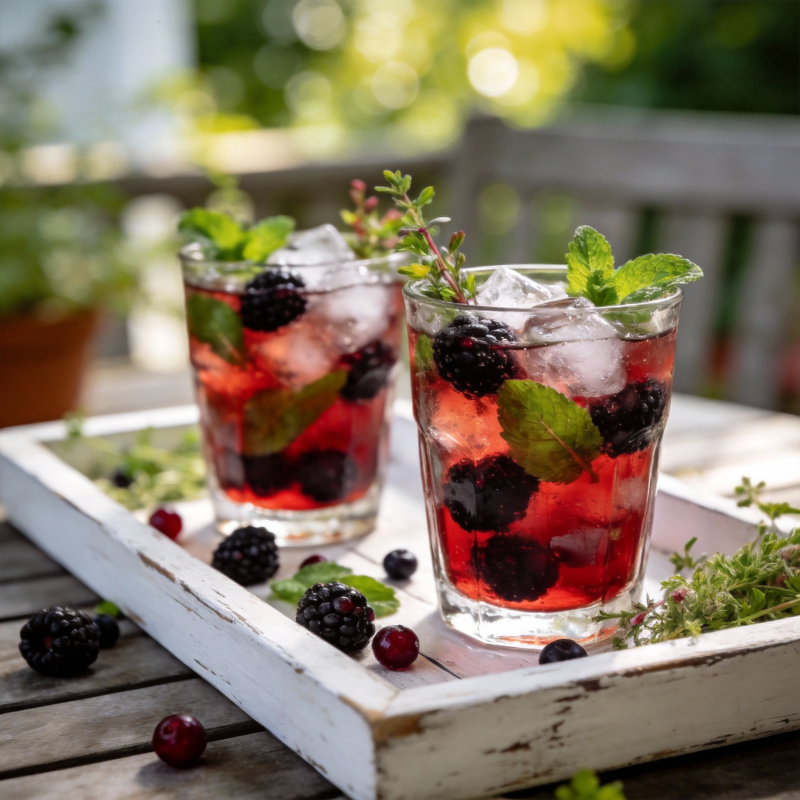 黑莓薄荷冰饮图片