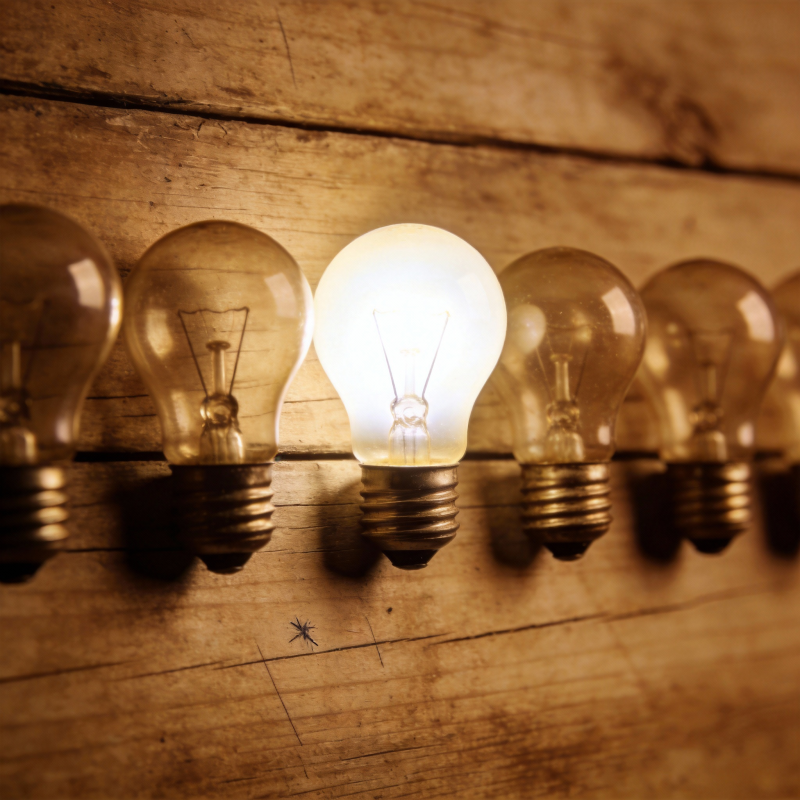 灯泡点亮创意图片