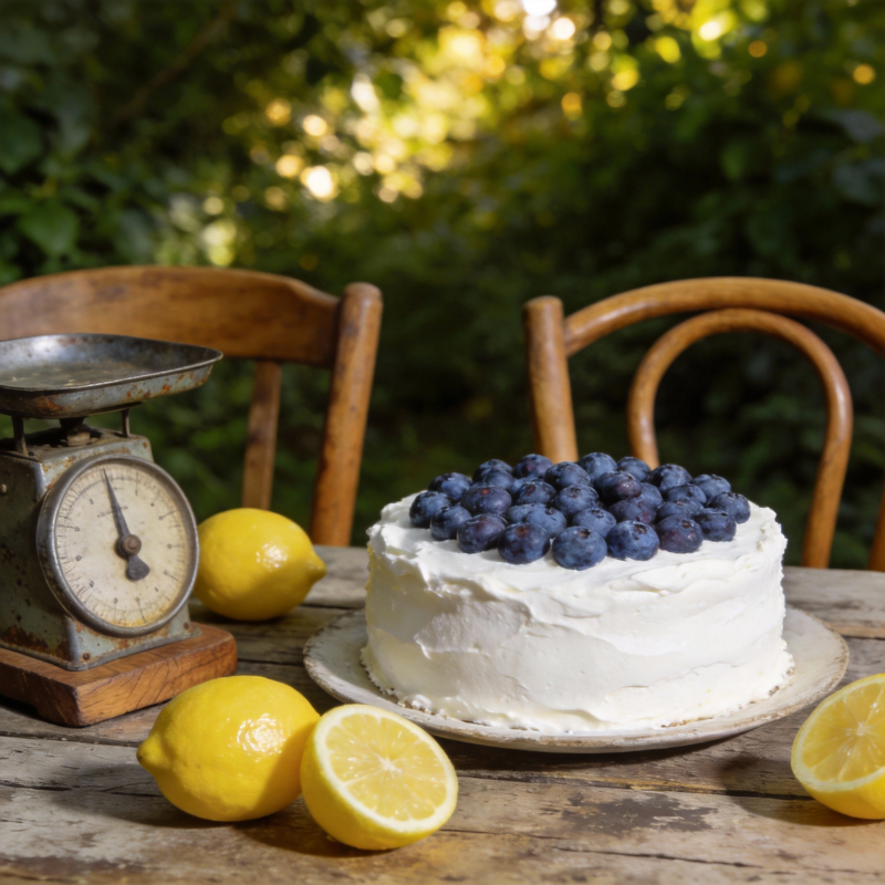 蓝莓柠檬蛋糕图片