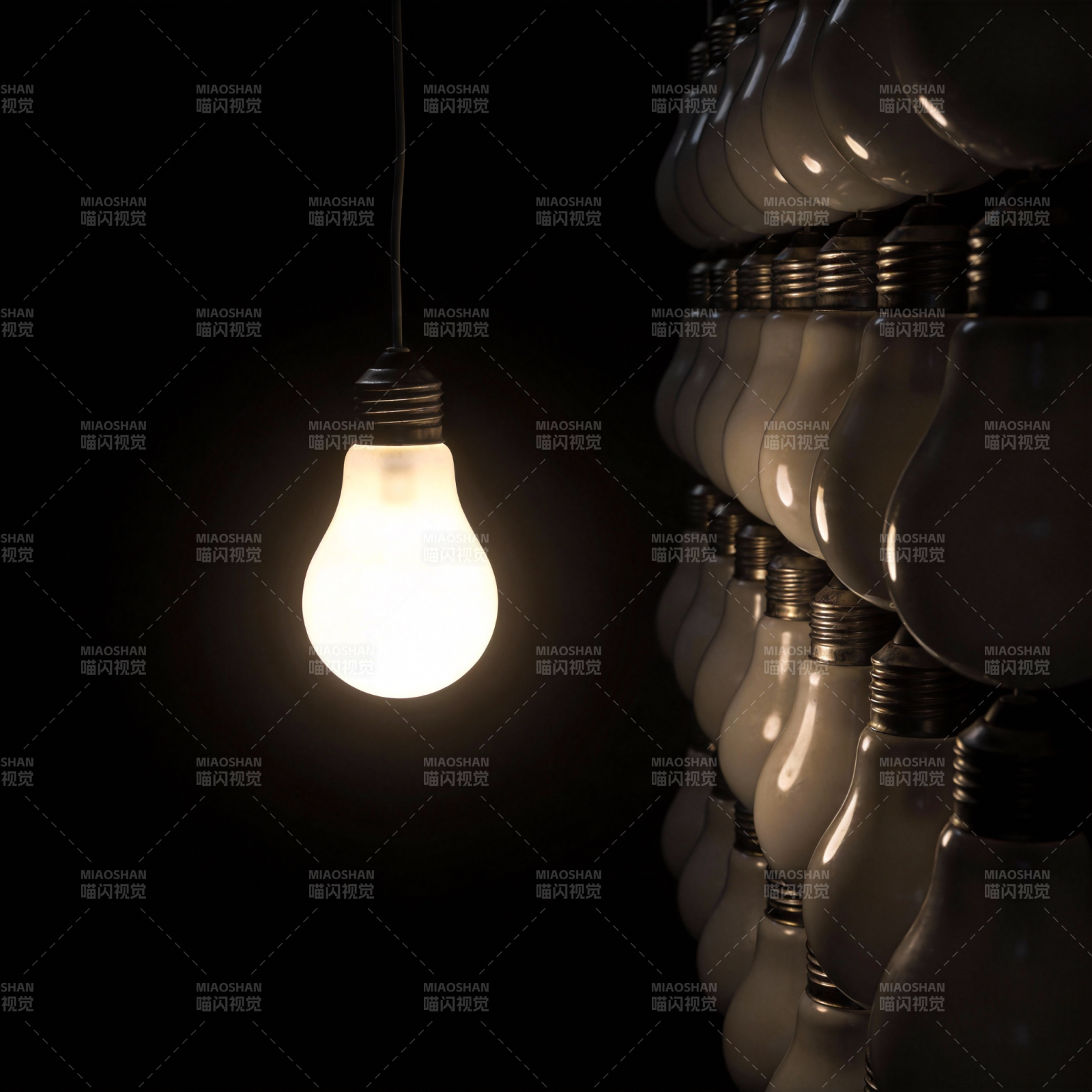 孤灯与群灯图片