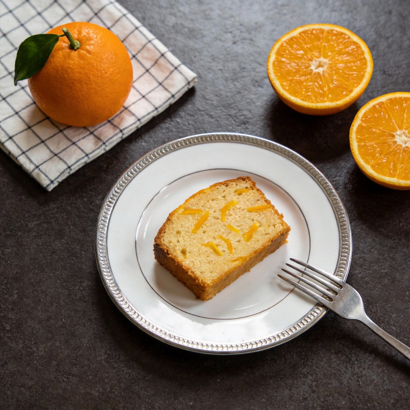 橙香蛋糕 清新美味图片