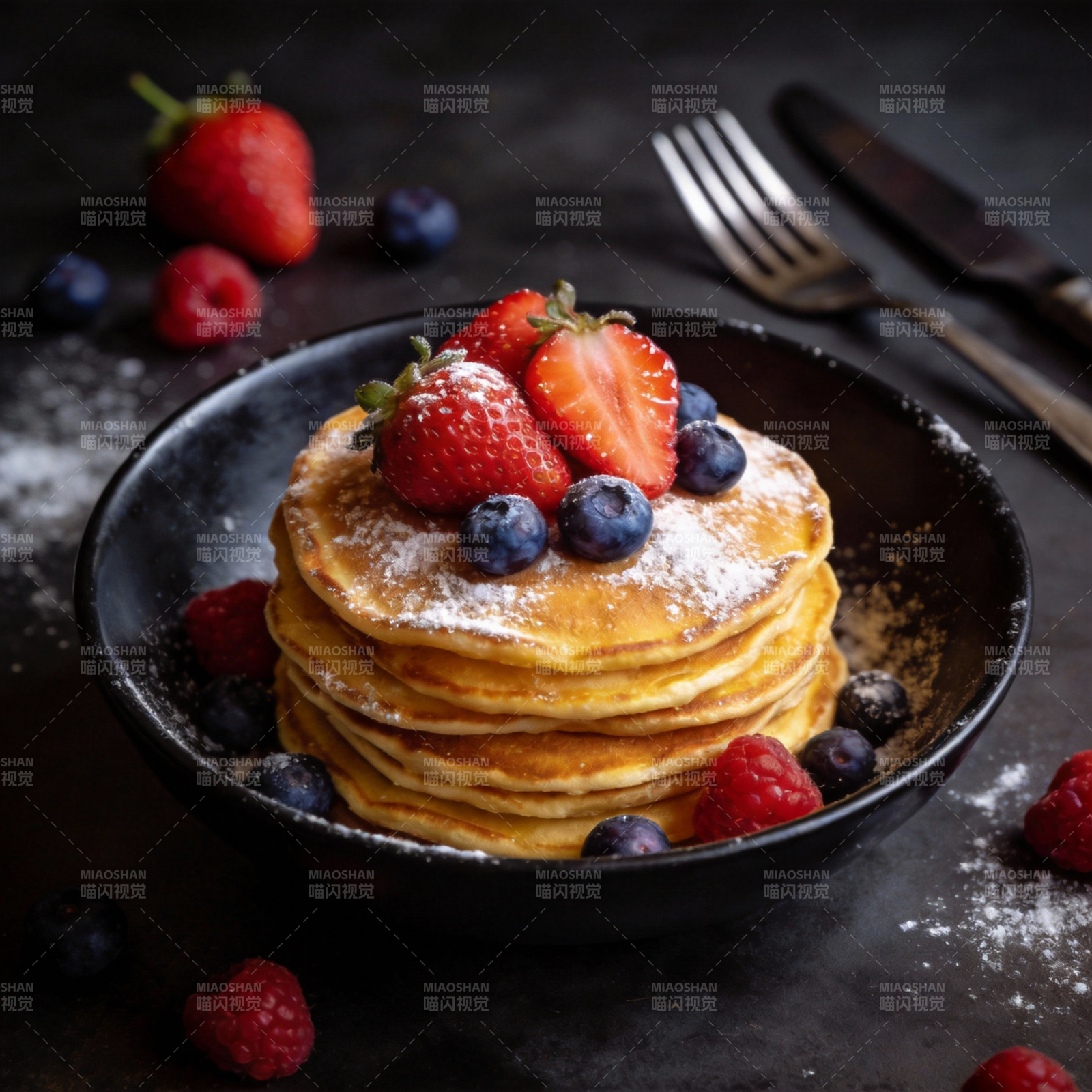 莓果松饼 甜蜜早餐图片