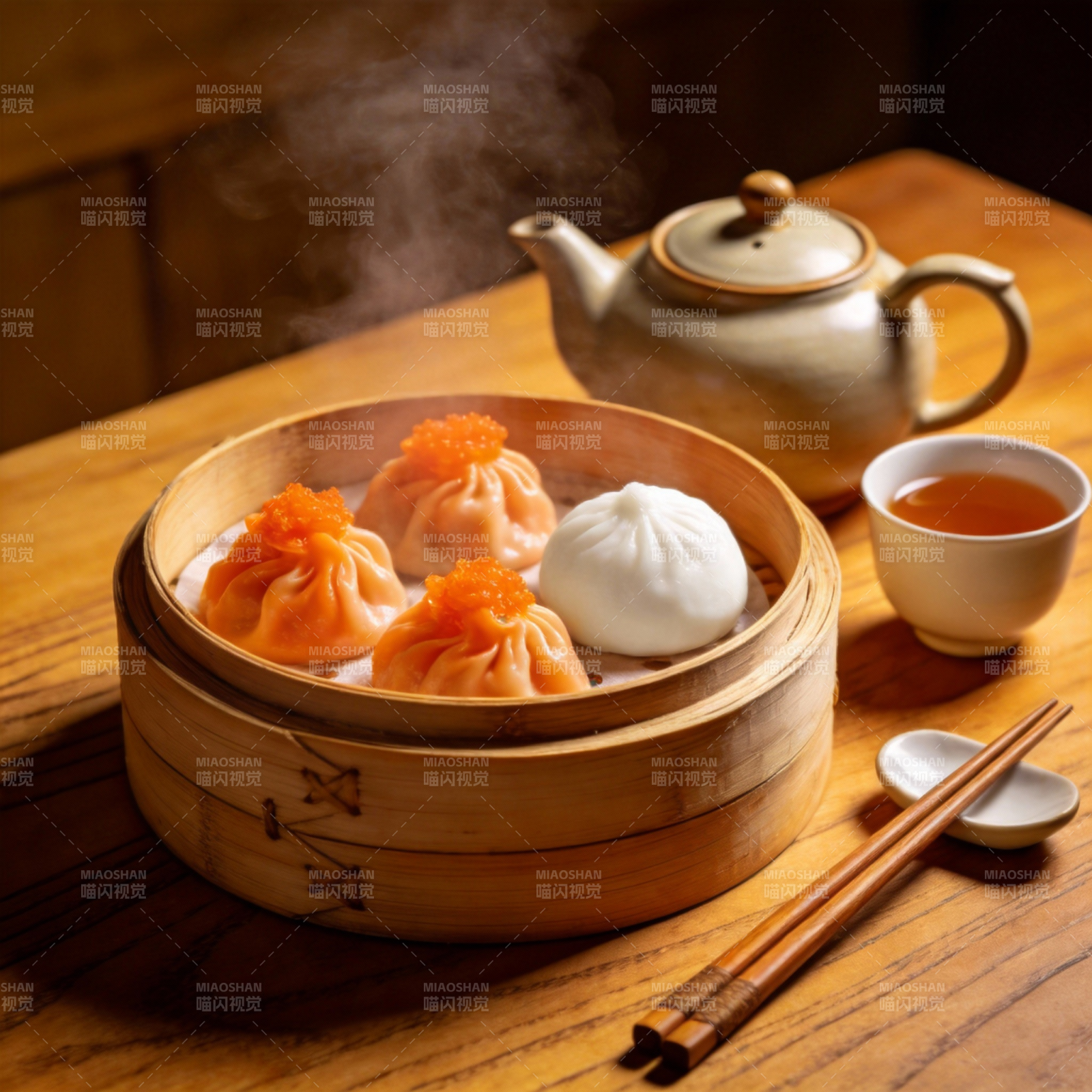 蒸笼美食 茶香四溢图片