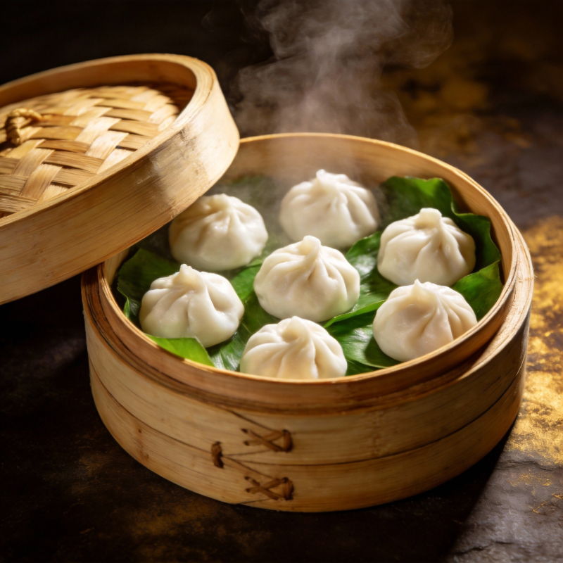 热气腾腾的包子图片