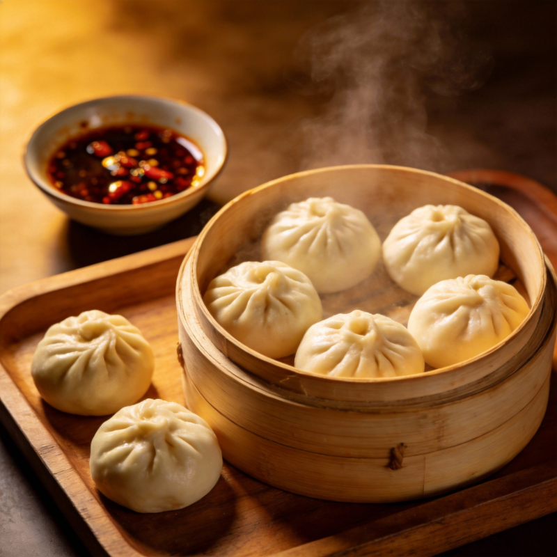 热腾腾的包子图片