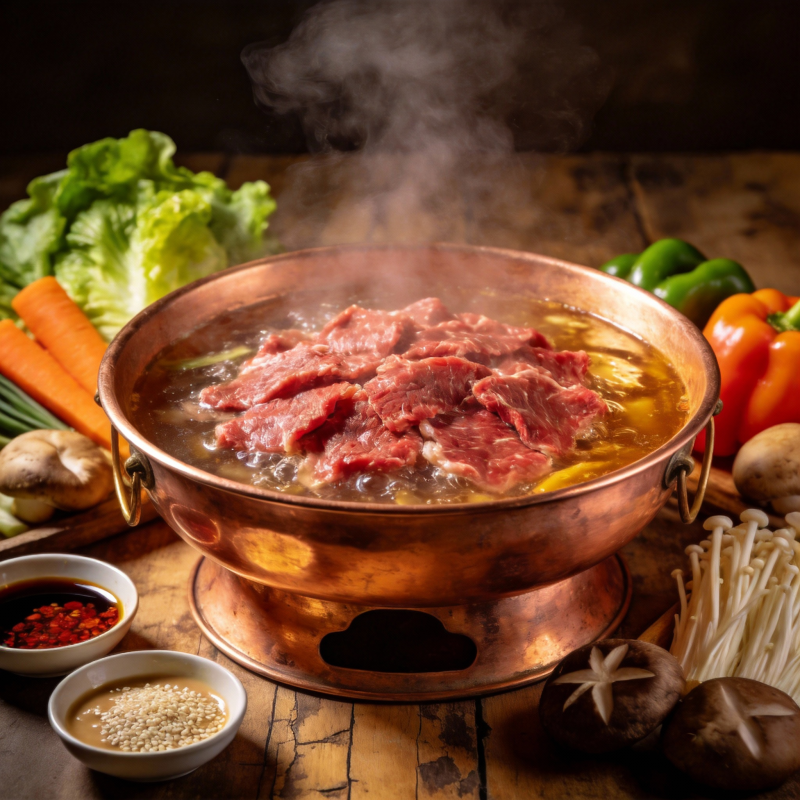 热气腾腾火锅宴图片