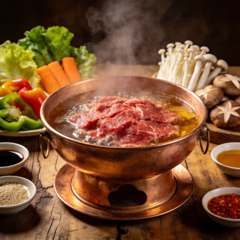 热气腾腾火锅宴图片