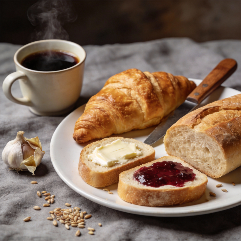 早餐面包与咖啡图片