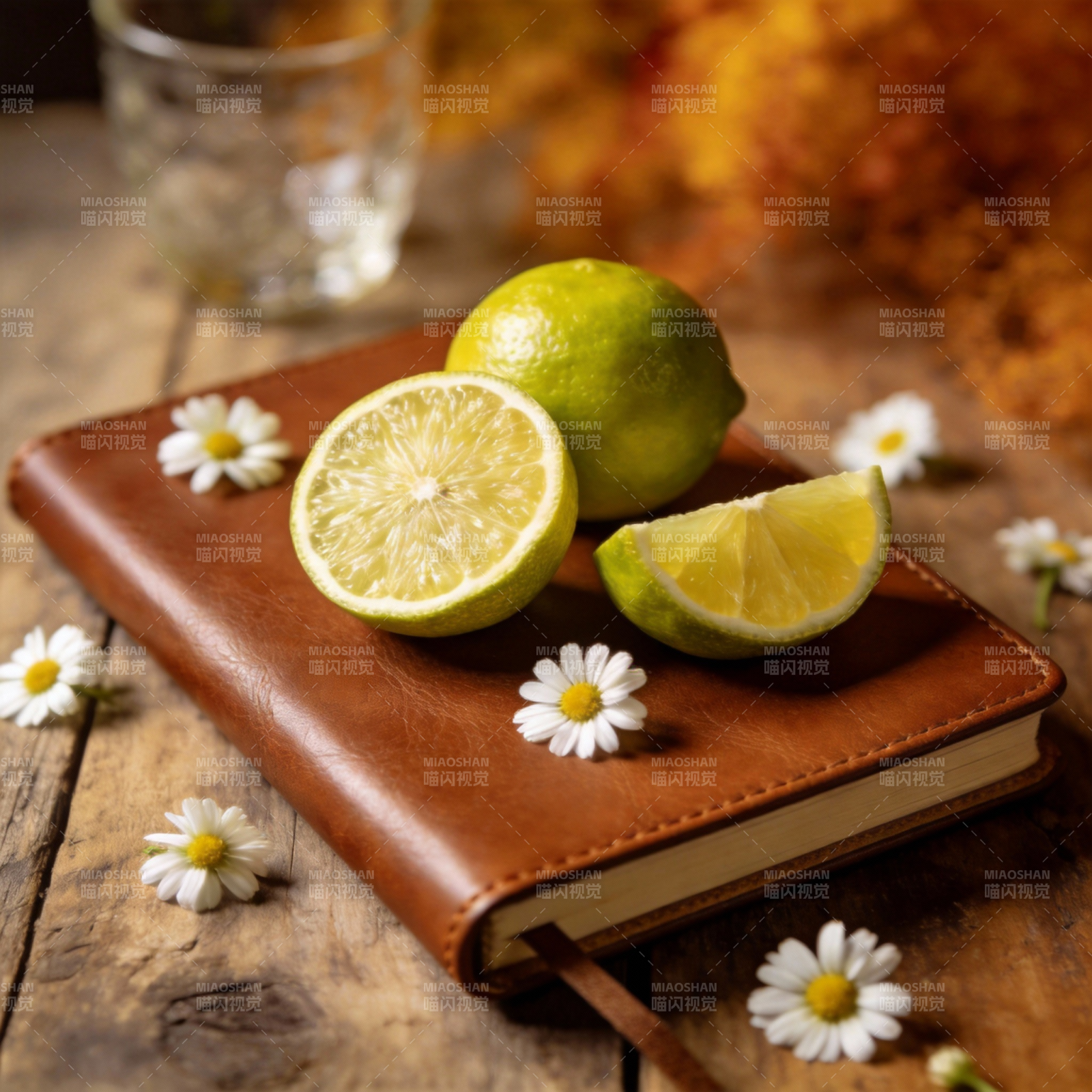 柠檬与书的静谧时光图片