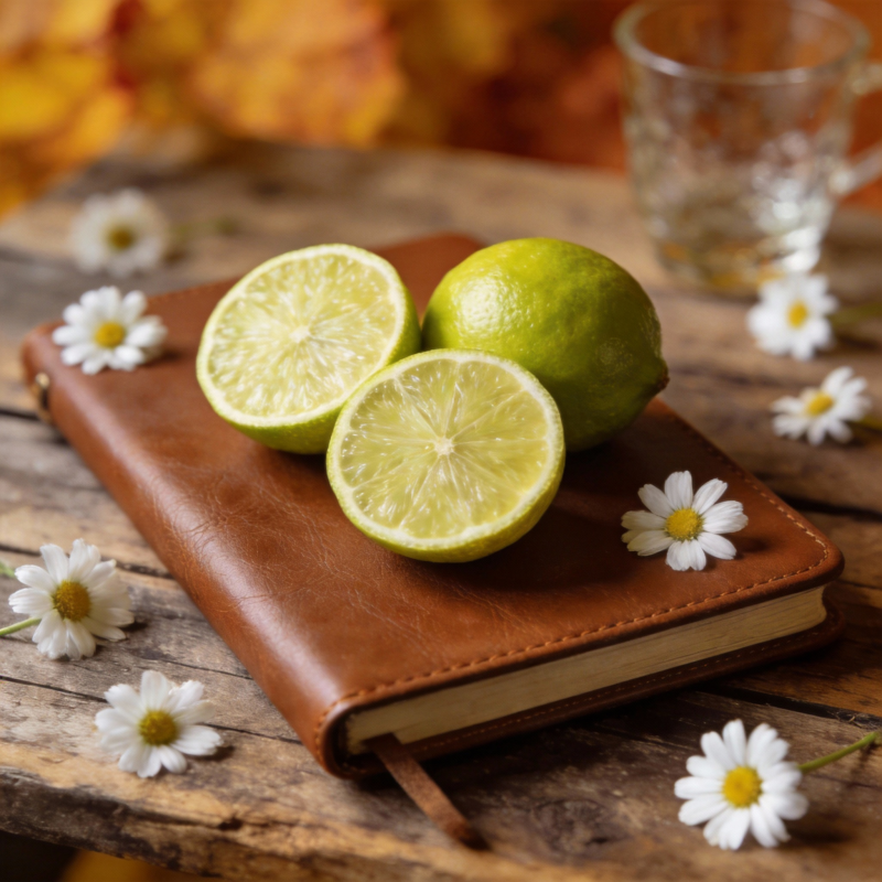 柠檬与书的静谧时光图片