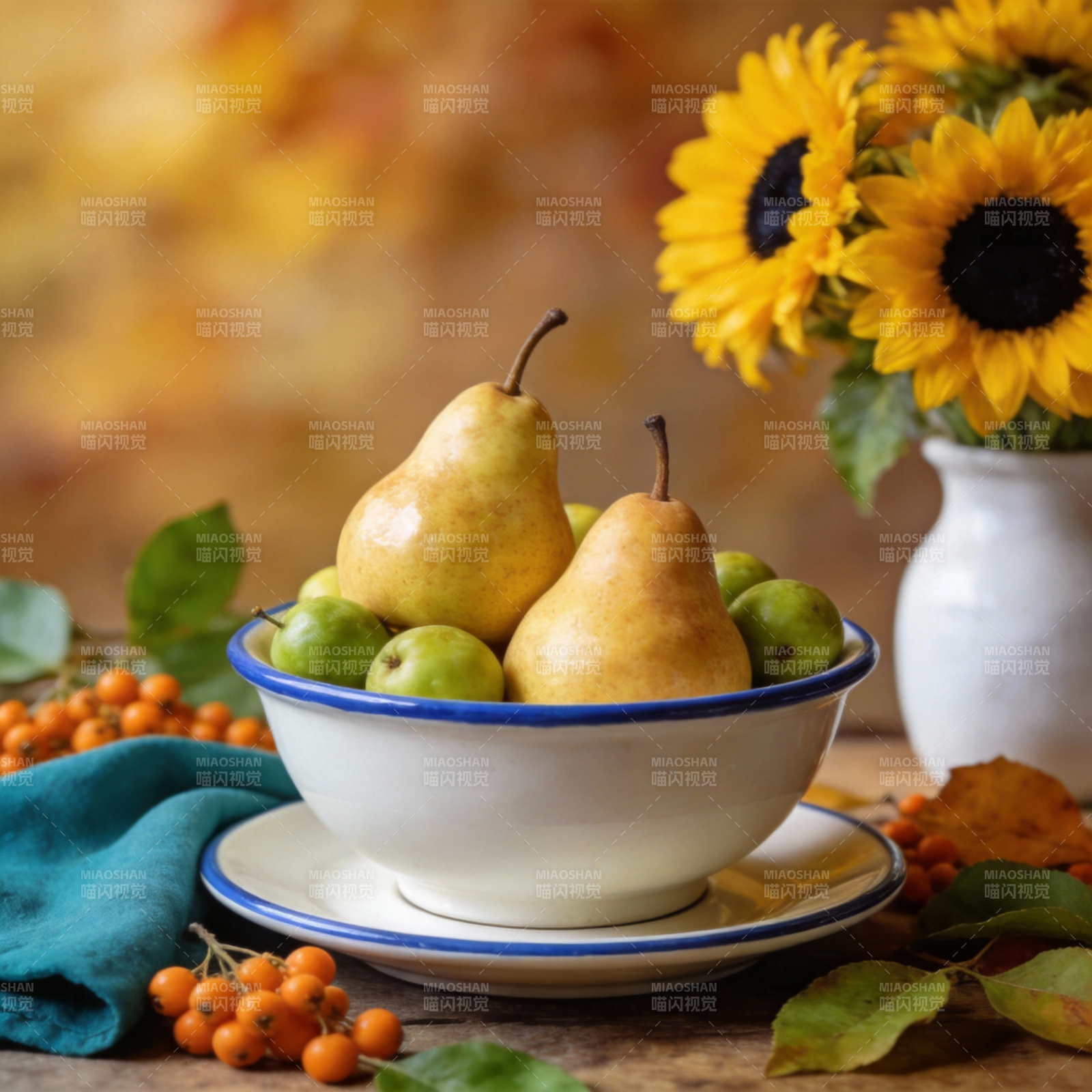 秋日果香静物图片