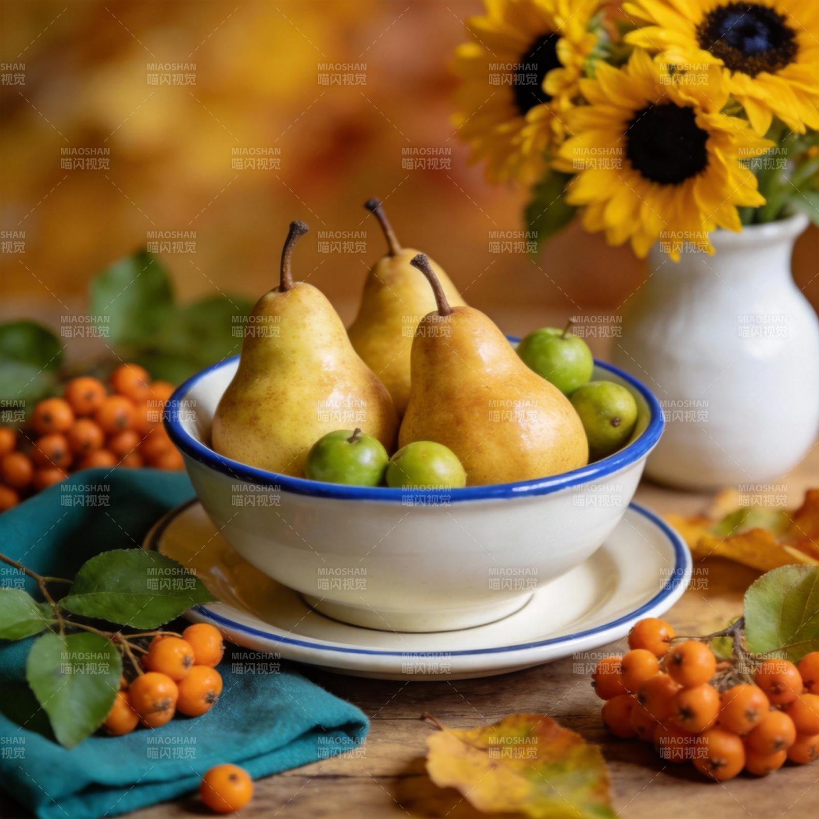 秋日果香静物图片