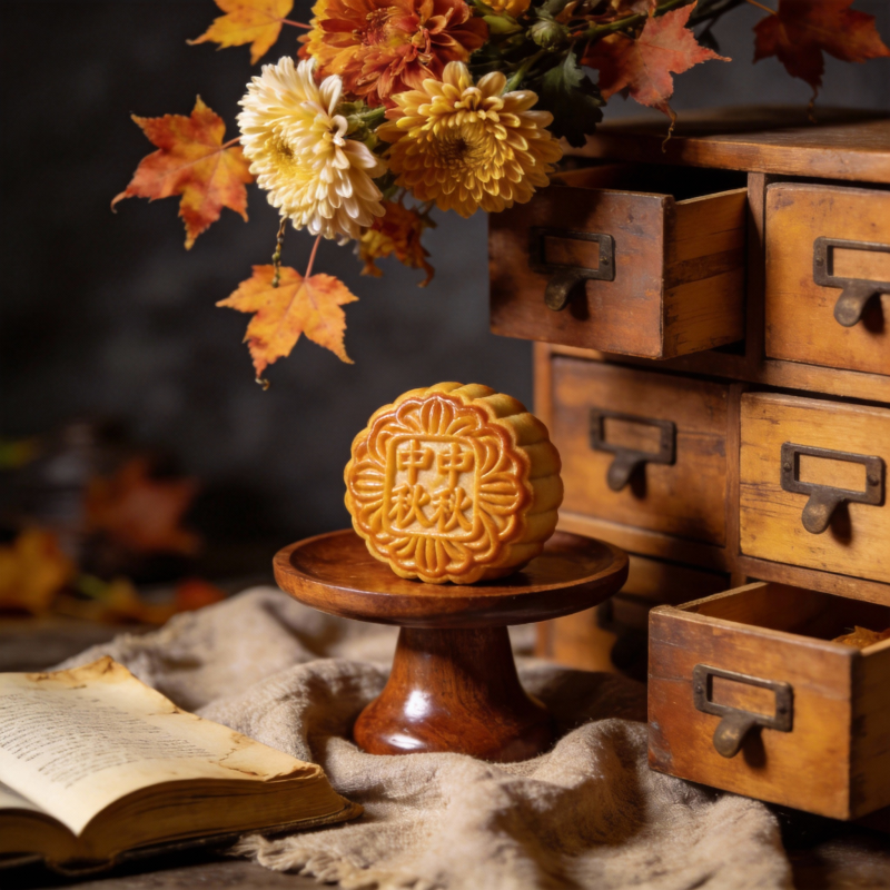 秋日月饼静景图片