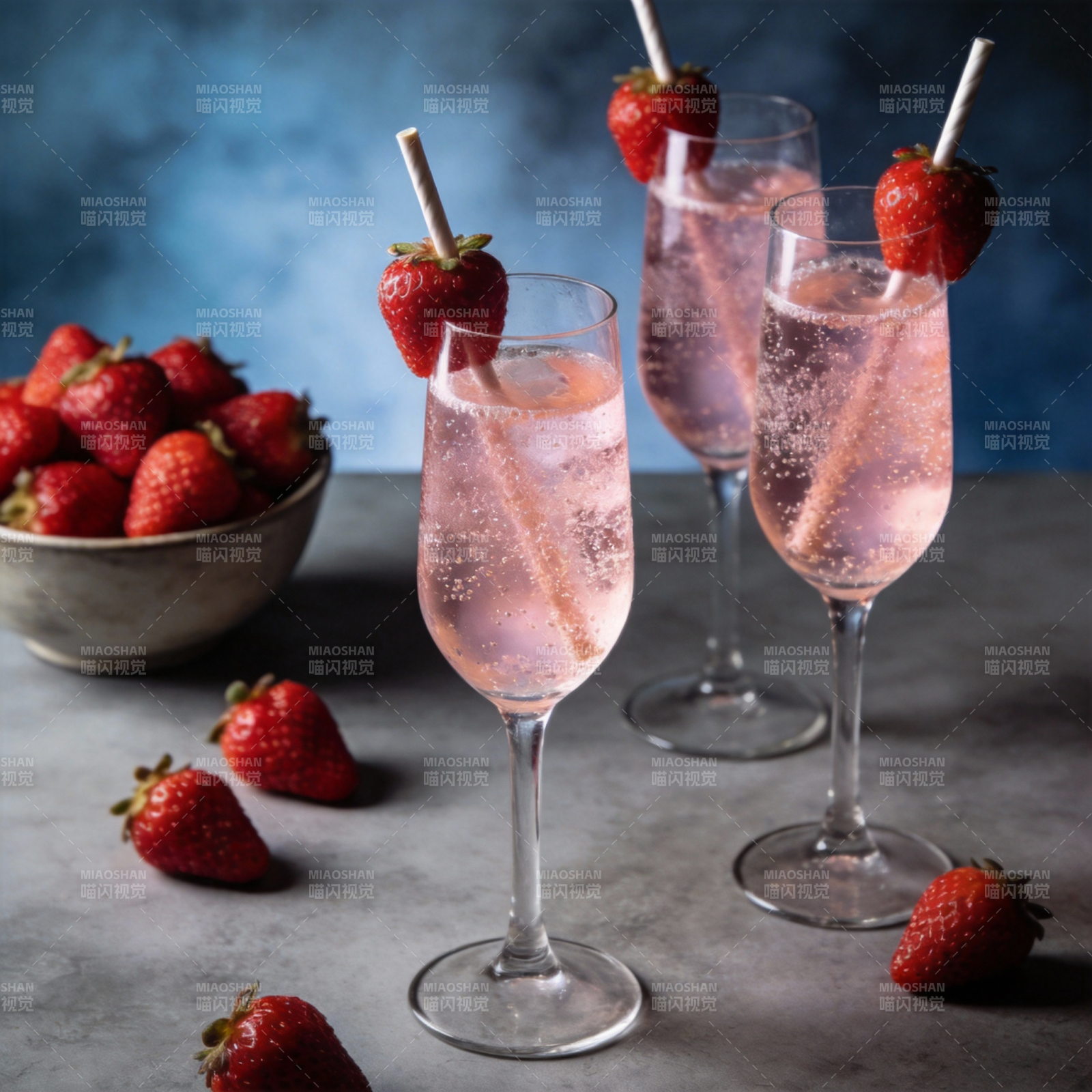草莓气泡酒图片