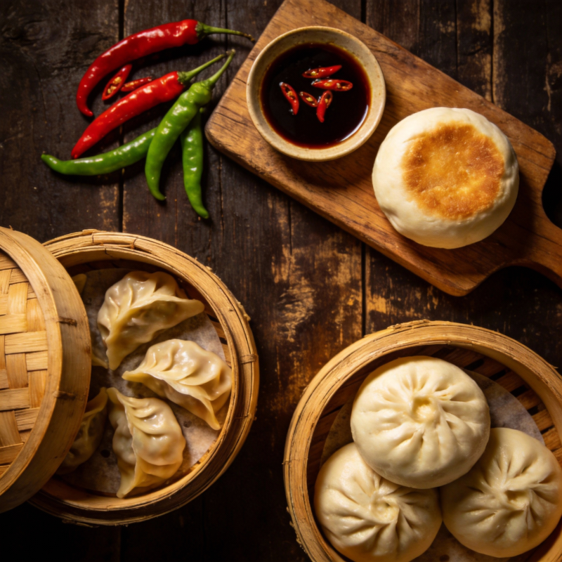 美味中式点心拼盘图片