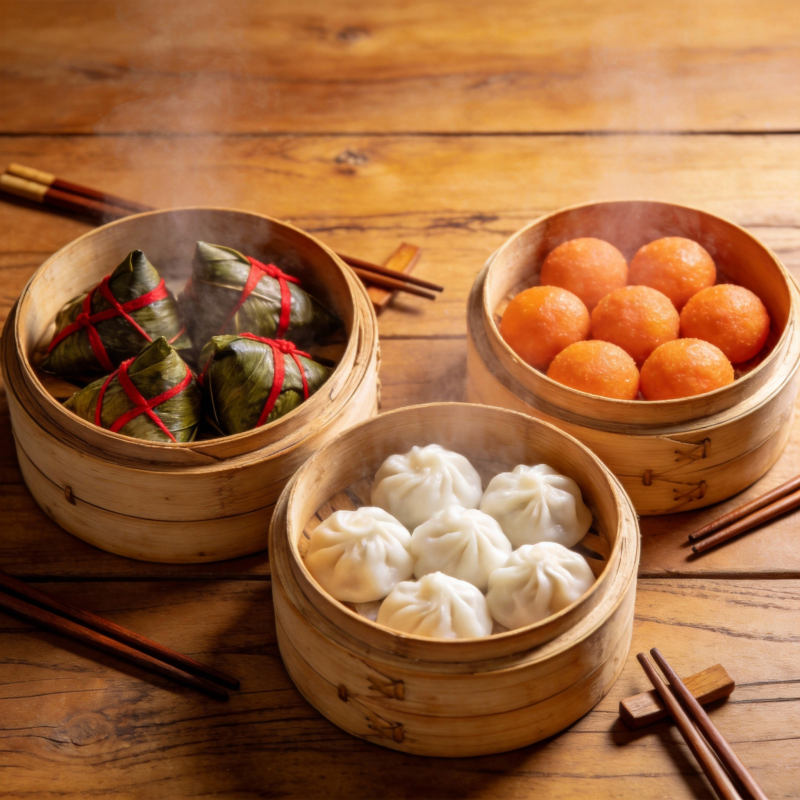 蒸笼美食 热气腾腾图片