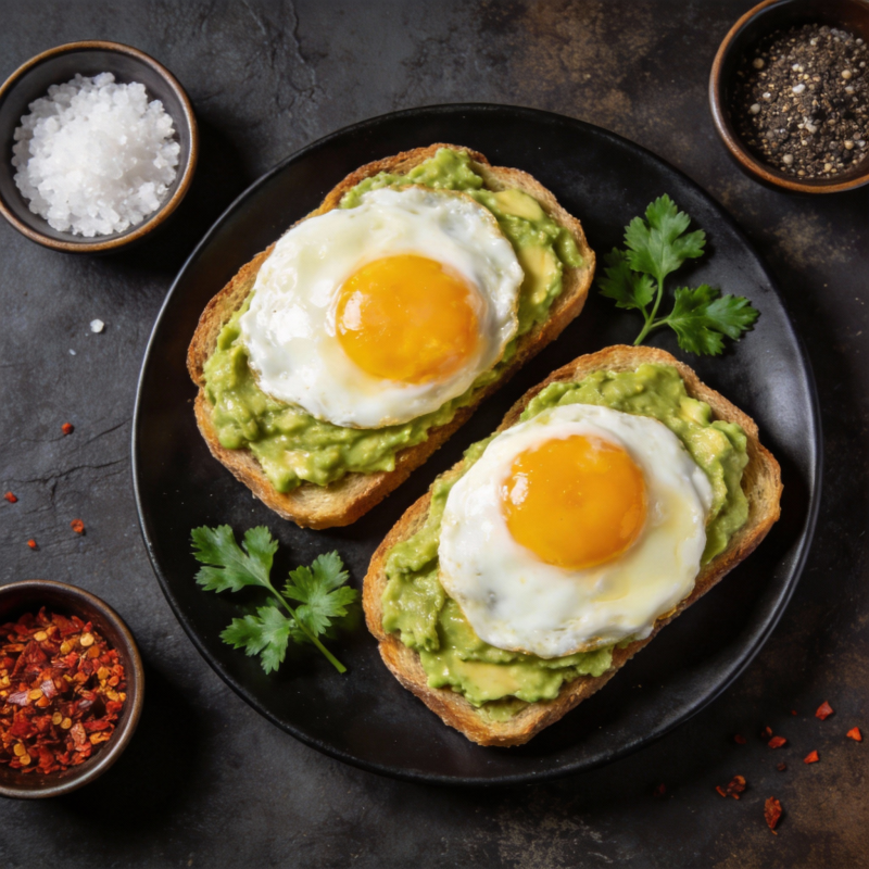 牛油果煎蛋吐司图片