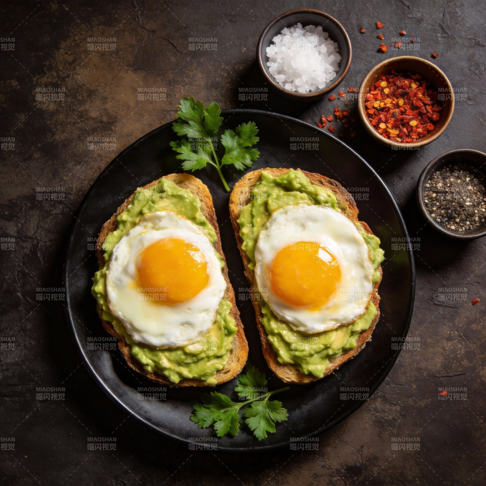 牛油果煎蛋吐司图片