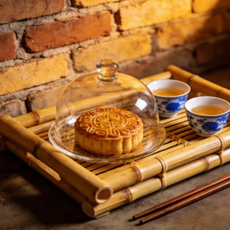 中秋月饼茶香伴图片