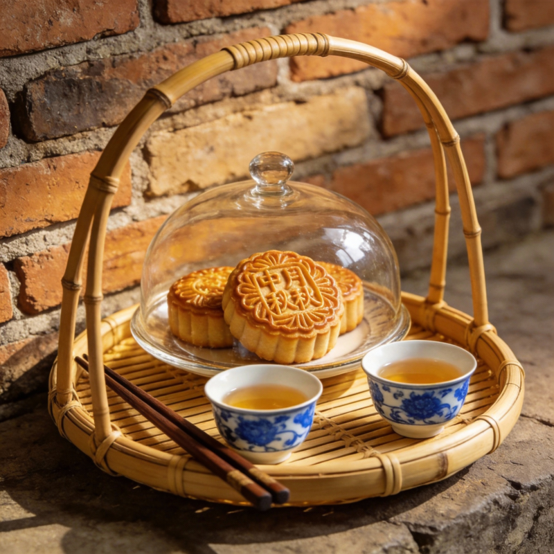 中秋月饼茶点图片