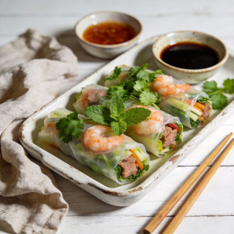 越南春卷配蘸酱图片