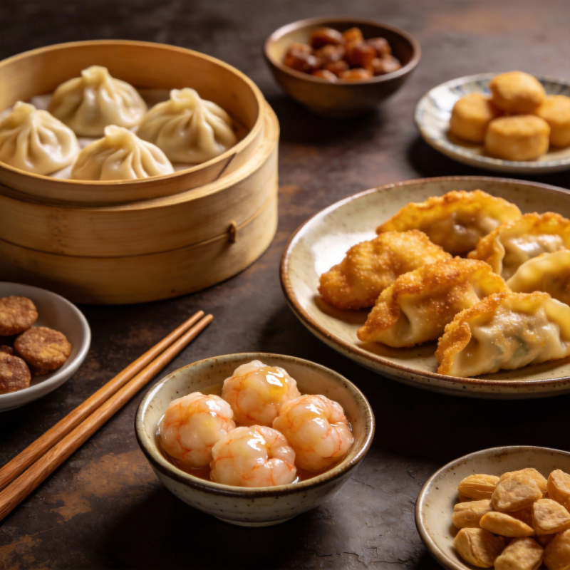 美味中式点心拼盘图片