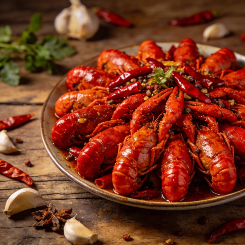 麻辣小龙虾盛宴图片