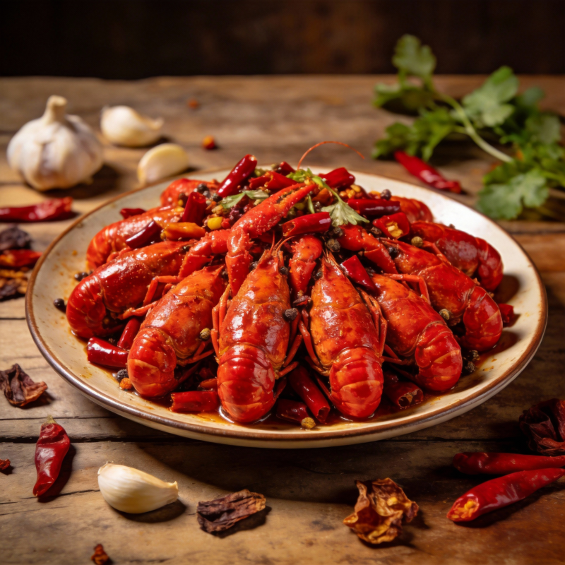 麻辣小龙虾盛宴图片