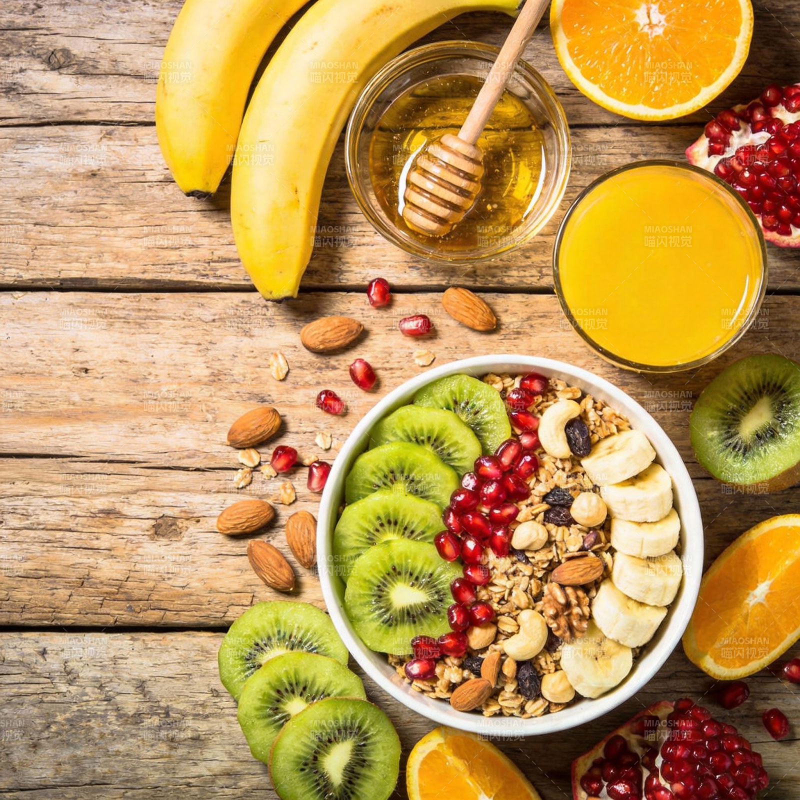 水果燕麦早餐碗图片